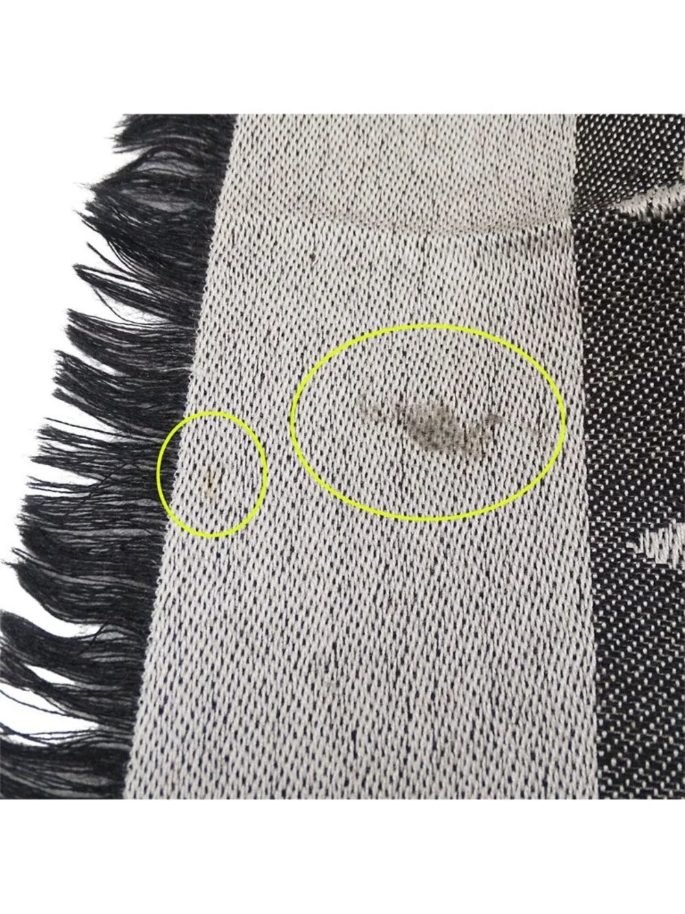 Louis Vuitton Shawl Silk Wool Monogram Black Large Logo Casual Scarf